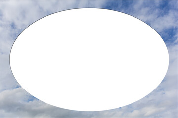 picture frame form blue sky and clouds