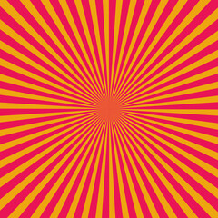 Abstract pink and yellow colorful background, radial star