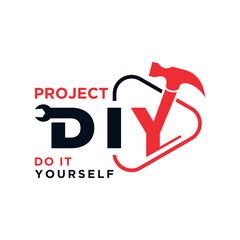 Do it yourself project logo design creative concept