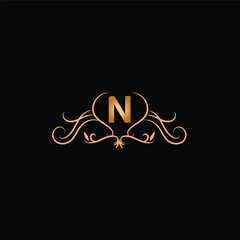 creative golden latter logo design 
N logo, N icon, N letter, N vector, technology, business, art, symbol, set, idea, creative, collection, education, logo design, banner, computer, internet, unusual,