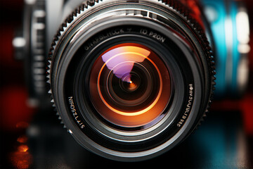 Fototapeta na wymiar HD realism realistic photography video camera lens