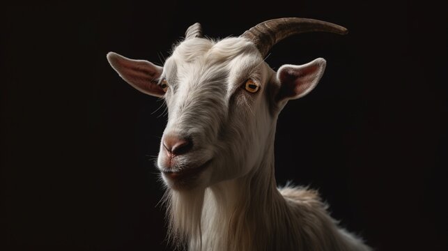 portrait of a goat.Generative AI