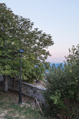 Lamppost with landscape in Lazio