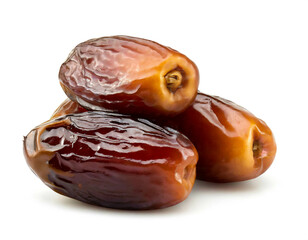 Dried dates fruit isolated on white background, cut out