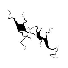 Hand Drawn cracked surface illustration