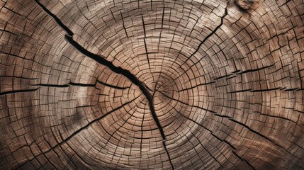Cracked circle wooden stump wallpaper background.