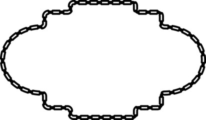 Rectangle shape Chain round frame Chain let design texture decorative vintage frames silhouette black ornamental label frames banners vector retro badges elements symbols ornate ribbon borders isolate