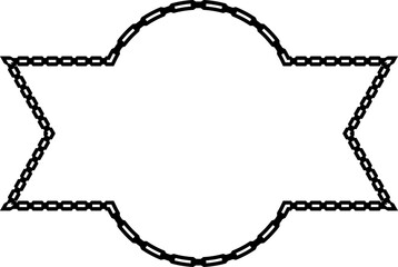 Rectangle shape Chain round frame Chain let design texture decorative vintage frames silhouette black ornamental label frames banners vector retro badges elements symbols ornate ribbon borders isolate