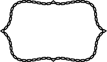 Rectangle shape Chain round frame Chain let design texture decorative vintage frames silhouette black ornamental label frames banners vector retro badges elements symbols ornate ribbon borders isolate