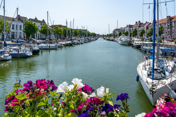From the Spijkerbrug in Middelburg, decorated with petunias, you have a colorful view of the...
