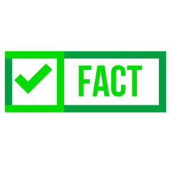 Fact Logo concept on a Transparent Background
