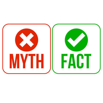 Fact vs Myth Logo concept on a Transparent Background