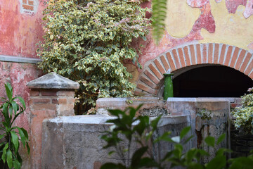 Pileta de la Época de la conquista en Antigua Guatemala. Arquitectura Colonial.