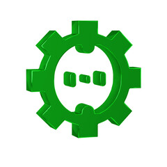 Green Electrical outlet icon isolated on transparent background. Power socket. Rosette symbol.