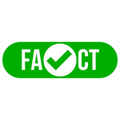 Fact Logo concept on a Transparent Background
 - obrazy, fototapety, plakaty