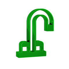 Green Water tap icon isolated on transparent background.