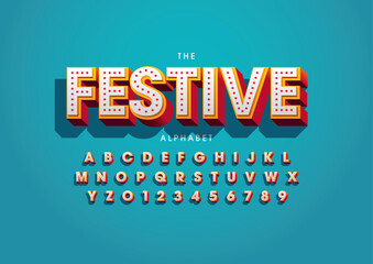 Fototapeta premium Vector of stylized modern font and alphabet