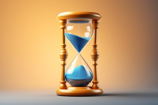 3d realistic sand clock illustration, simple hourglass - Powered by Adobe