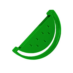 Green Watermelon icon isolated on transparent background.