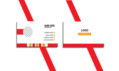 Red Double Side Business Card Design