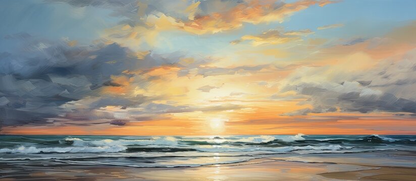 During the summer I traveled to a beautiful beach where I soaked up the sun admired the picturesque landscape of the ocean and marveled at the stunning sunset painting the sky with vibrant 