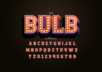 Fototapeta premium Vector of stylized modern font and alphabet