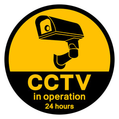 CCTV In Operation 24 Hours Symbol Sign, Vector Illustration, Isolate On White Background Label .EPS10