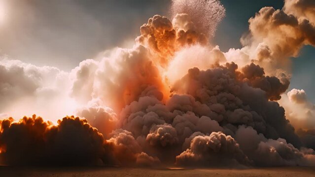 burst flames ignites cloud dust ash, sending spiraling upwards chaotic beautiful display natures elements.