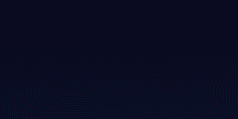 Abstract digital wave of particles. Futuristic point wave. Technology background vector. Vector