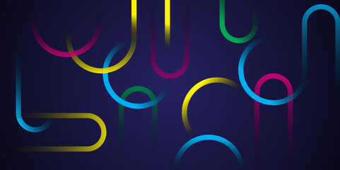 Minimal geometric background. Dynamic colorful shapes composition. Abstract background modern hipster futuristic graphic. 