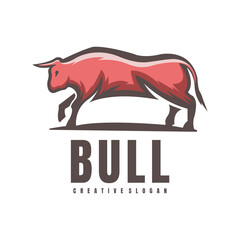 Illustration Bull Mascot Logo