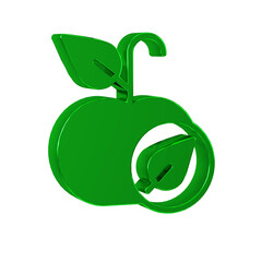 Green Apple icon isolated on transparent background. Excess weight. Healthy diet menu. Fitness diet apple.