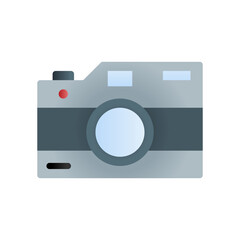 Camera icon in flat gradient style ui vector design