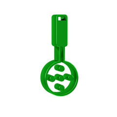 Green Spatula icon isolated on transparent background. Kitchen spatula icon. BBQ spatula sign. Barbecue and grill tool.