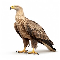 golden eagle on white