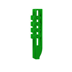 Green Flute icon isolated on transparent background. Musical instrument.