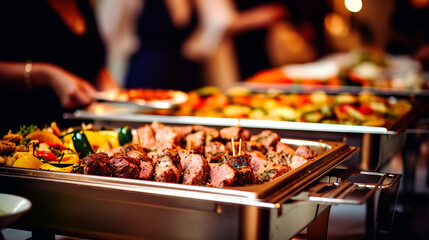 Buffet from profi-cook with delicious meat variations