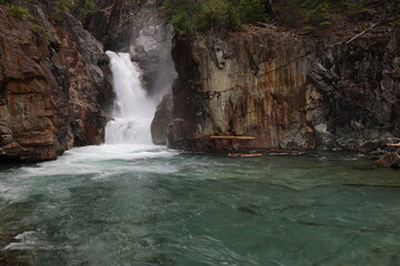 upper Myra Falls in Strathcona Provincial Park (Vancouver Island), Canada