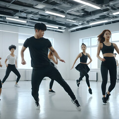 Rhythm Unleashed: K-Pop Dance Rehearsal Mastery. generative AI