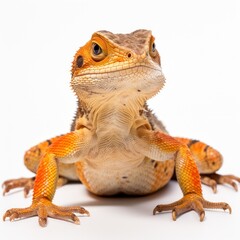 bearded dragon on white