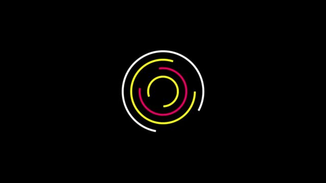 circle loop loading bar, circles abstract futuristic motion background