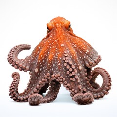 octopus on a white background