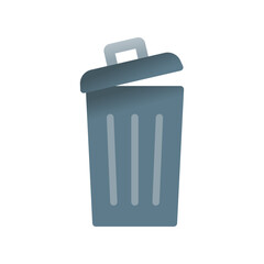 Delete icon in flat gradient style ui vector design