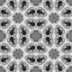 Abstract kaleidoscope background. Beautiful black and white kaleidoscope texture.