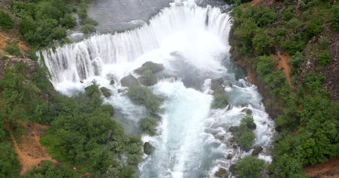 Visoki buk Waterfall on Zrmanja River, Croatia