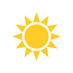 Abstract sun icon. A symbol of warmth and light. Stylized sun with rays. 
