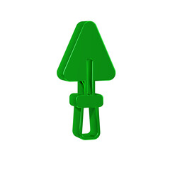 Green Trowel icon isolated on transparent background.