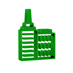 Green City landscape icon isolated on transparent background. Metropolis architecture panoramic landscape.