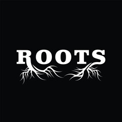 Fototapeta na wymiar roots logo template, roots logo elements, root lettering vector illustration