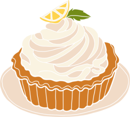 Freehand drawing of various pie.